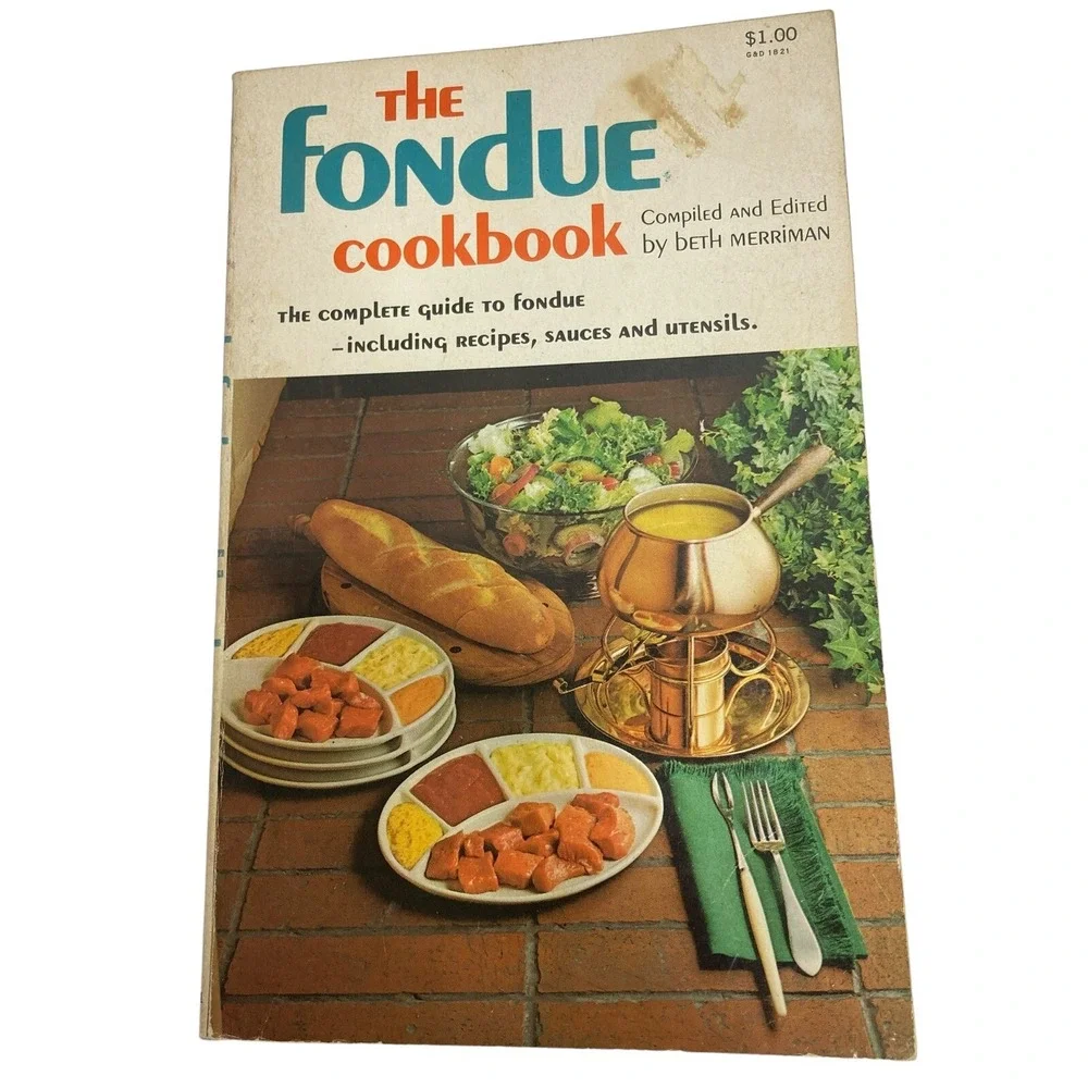 Lot‎ of 3 Vintage 70's FONDUE Books Cheese Beef Fish  Recipes Cookbooks Parties